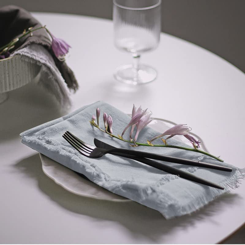 Linen Dinner Napkins | Frayed Edge Cotton Napkins | Aprons and More