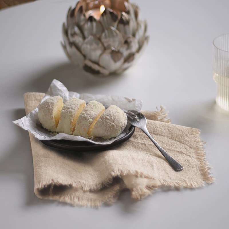  Linen Dinner Napkins | Frayed Edge Cotton Napkins | Aprons and More