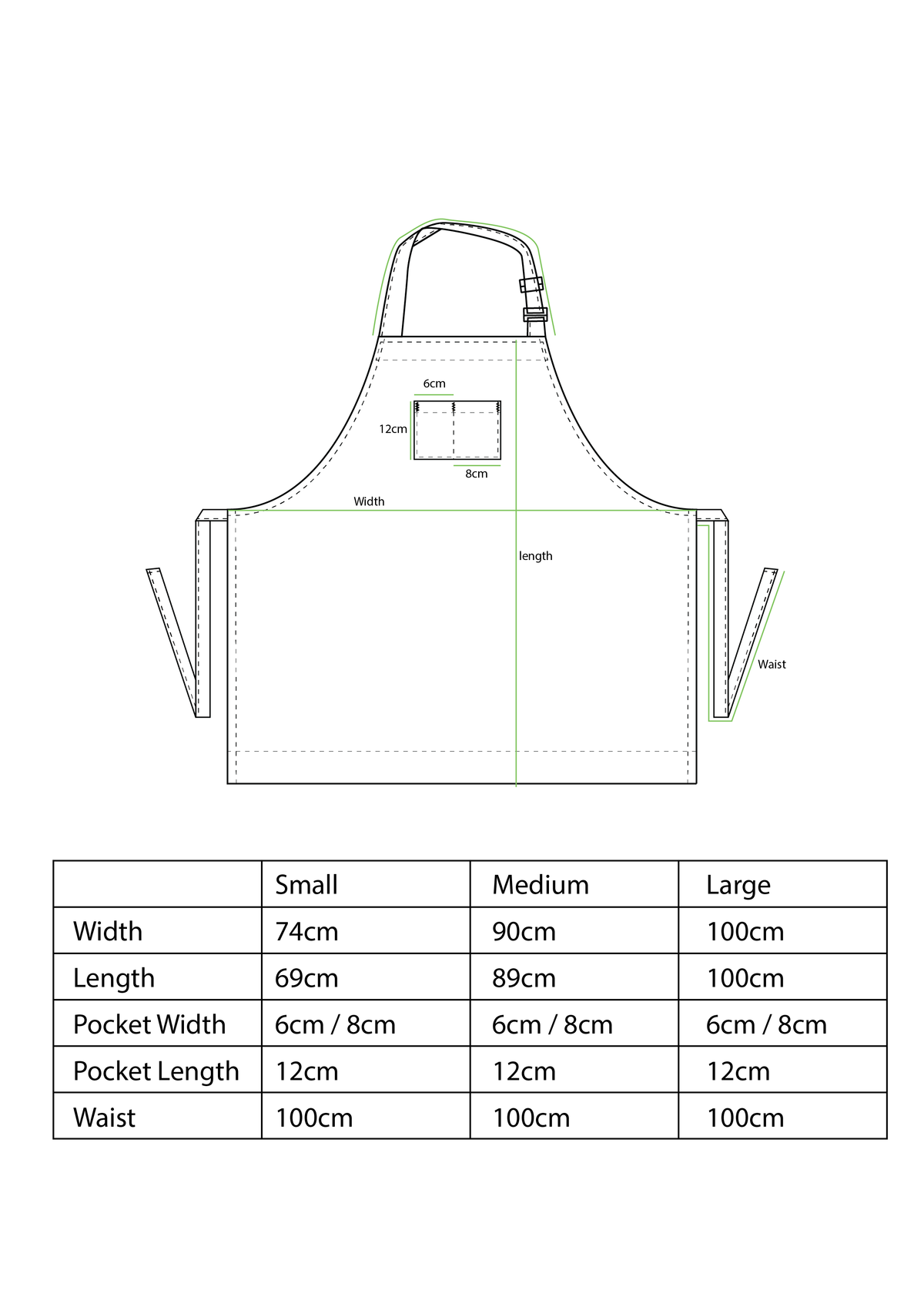Handmade Cotton Linen Apron | Apron with Wide Pocket | Aprons and More ...